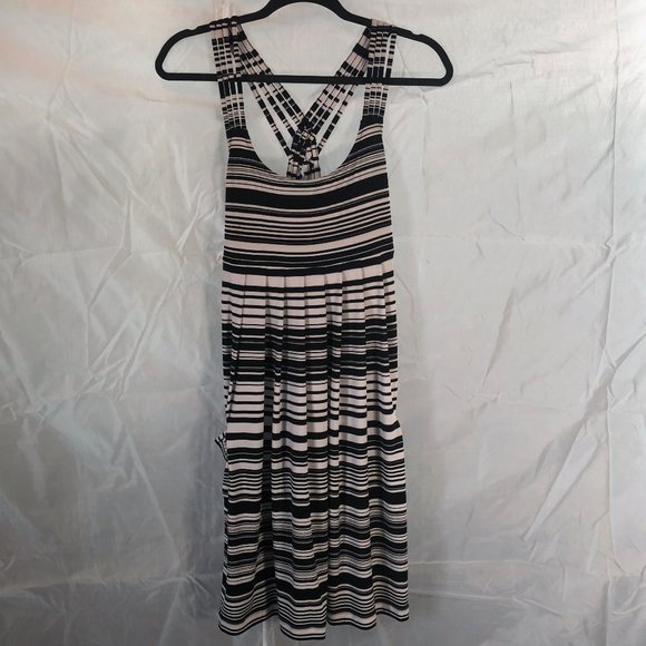 Calvin Klein Black & White Striped Dress - Picture 1 of 7